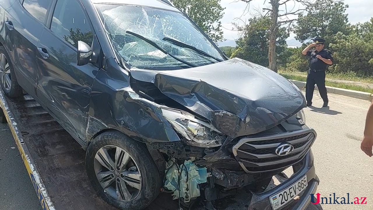 Gəncədə zəncirvari qəza - FOTOLAR